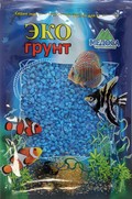 Фото ЭКОГРУНТ грунт для аквариума Цветная мраморная крошка голубая блестящая 2-5мм 7кг
